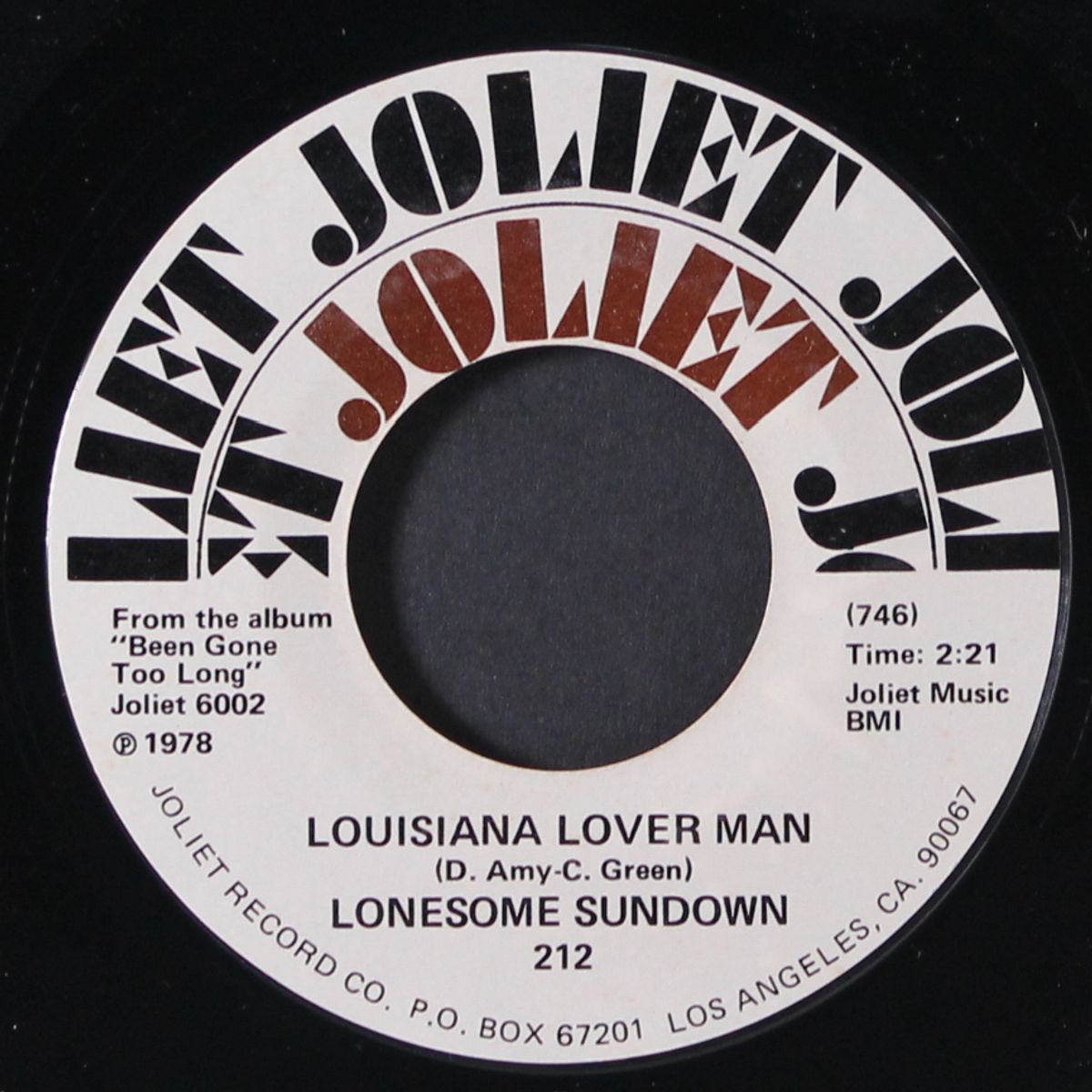 louisiana lover man / i betcha by LONESOME SUNDOWN