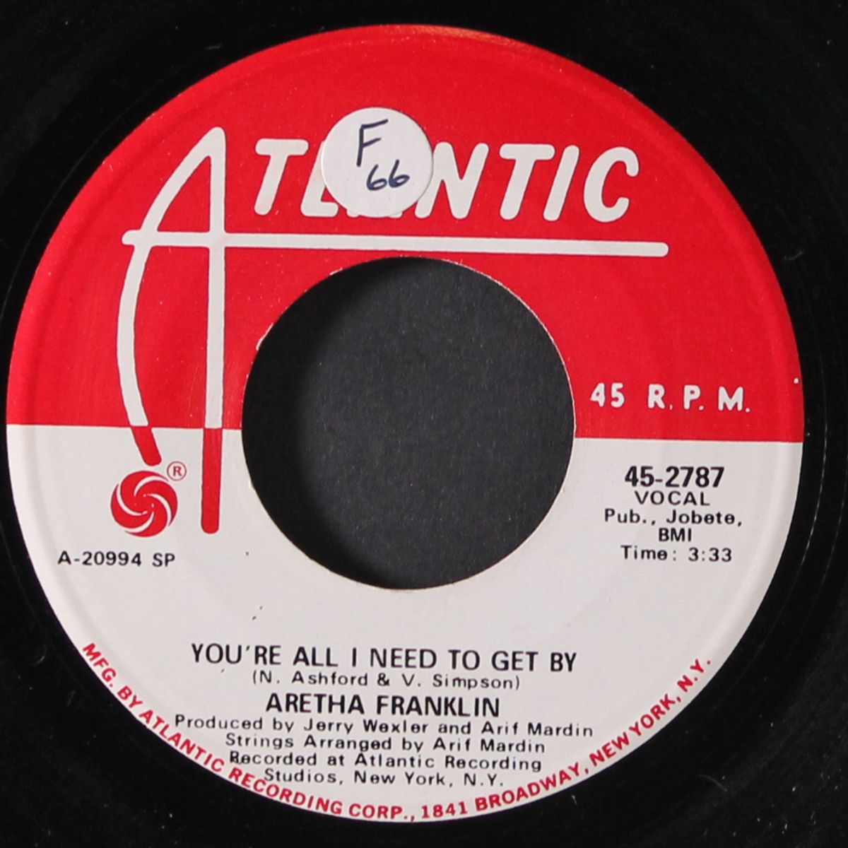 you're all i need to get by / mono by ARETHA FRANKLIN