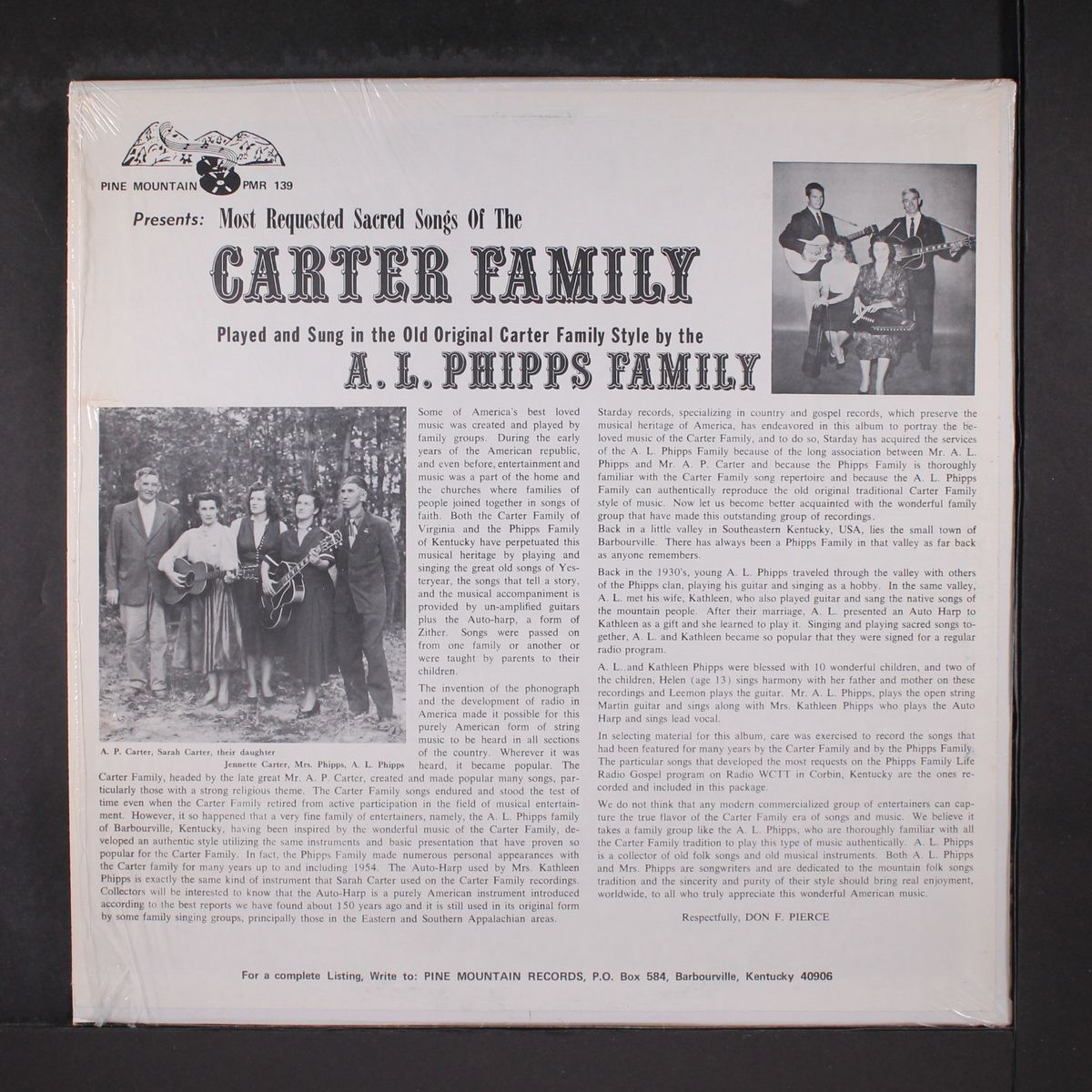 most requested sacred songs of the carter family by PHIPPS FAMILY