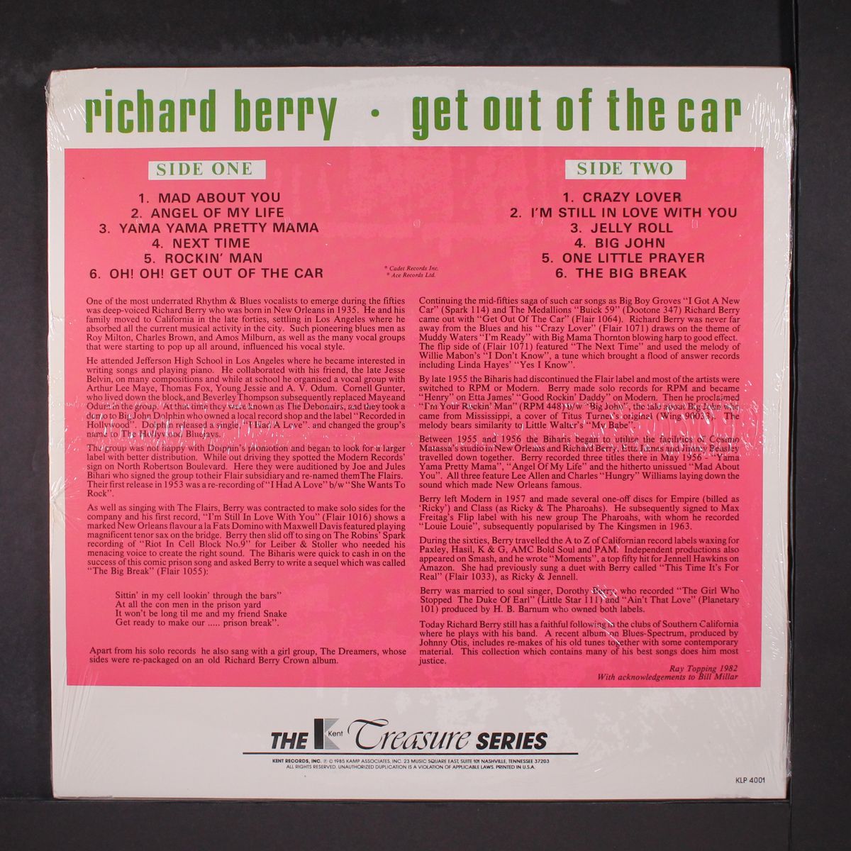 get out of the car by RICHARD BERRY