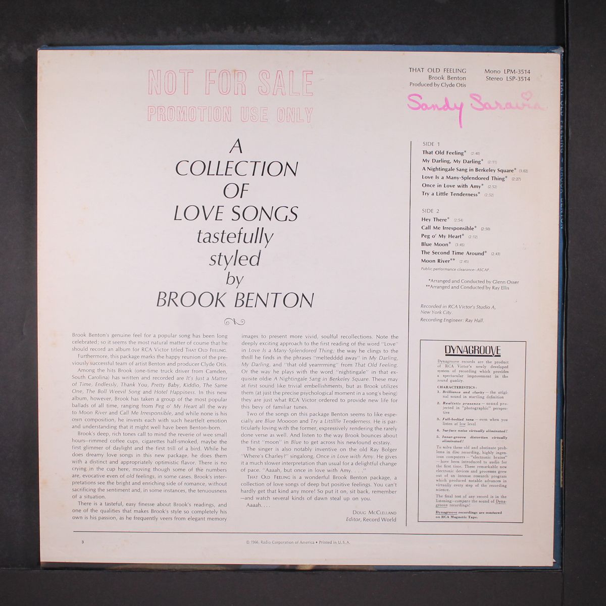 that old feeling by BROOK BENTON