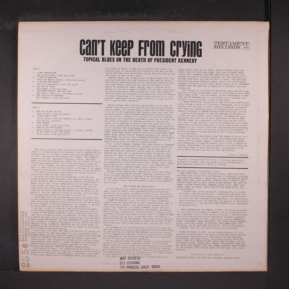 can't keep from crying by VARIOUS