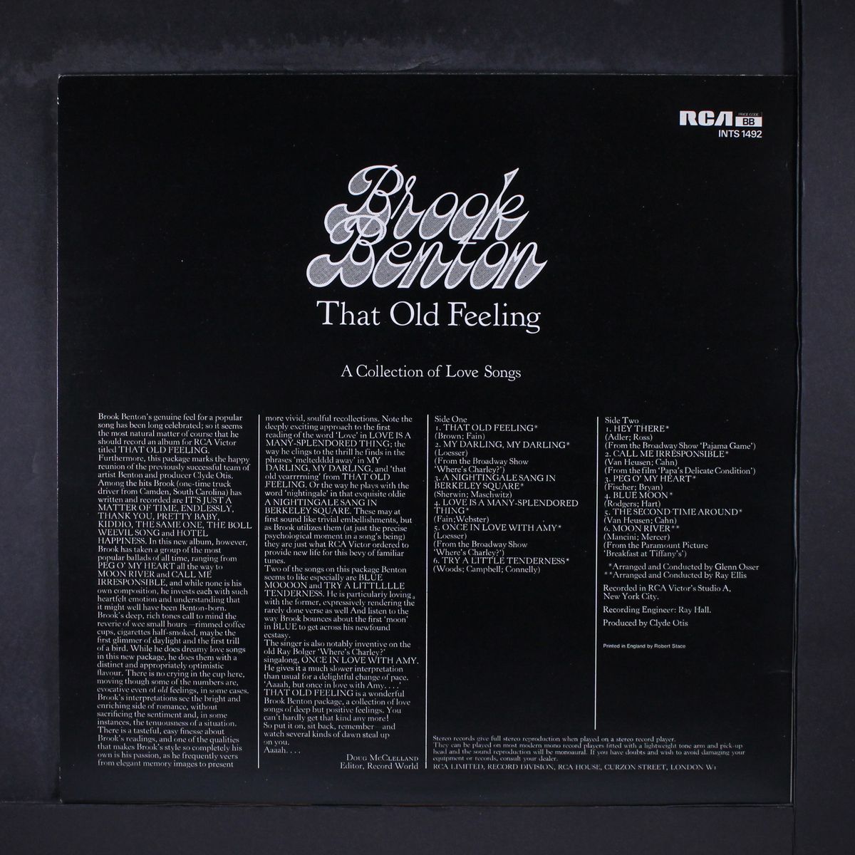 that old feeling by BROOK BENTON