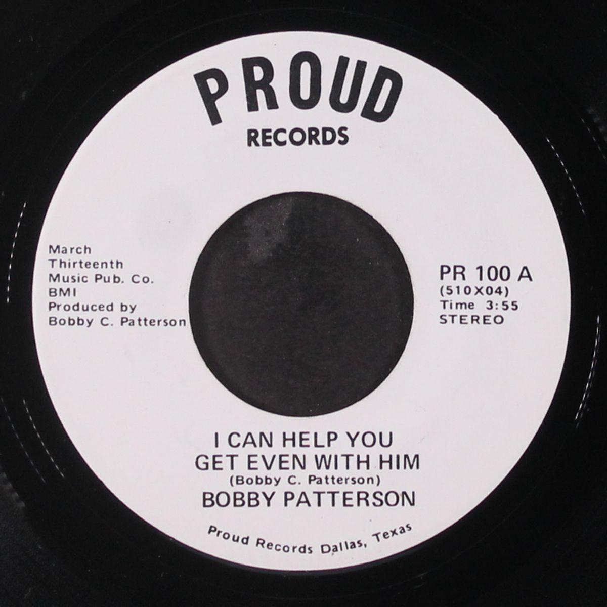 i can help you get even with him / i got to get over by BOBBY PATTERSON