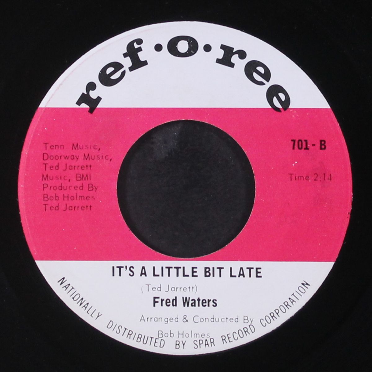 i wish for a miracle / it's a little bit late by FRED WATERS