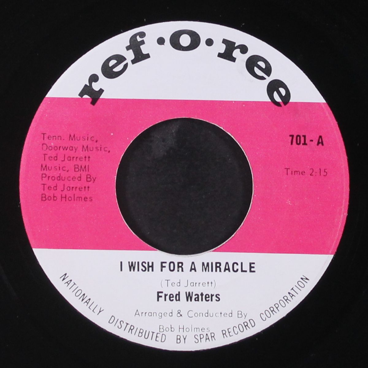 i wish for a miracle / it's a little bit late by FRED WATERS