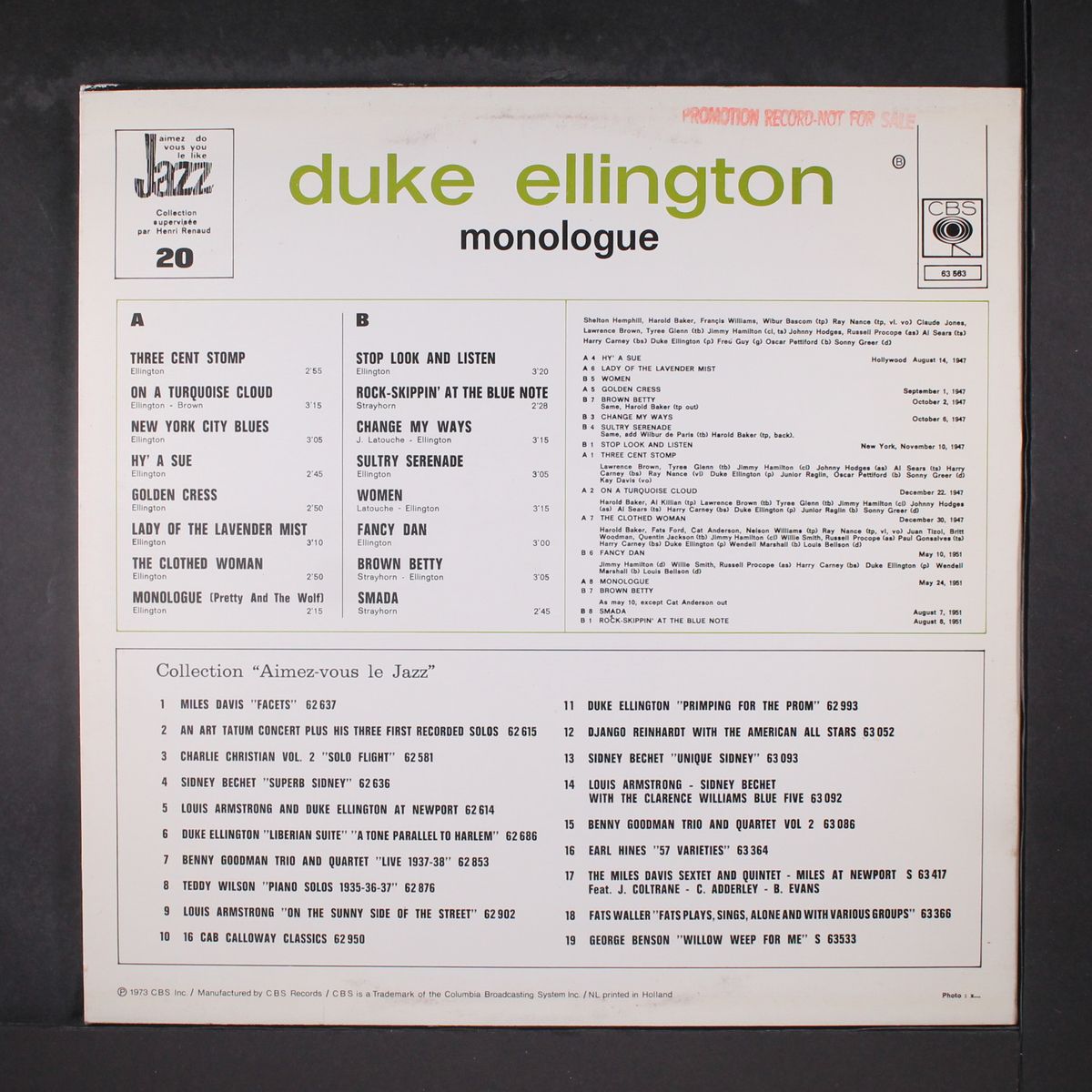 monologue by DUKE ELLINGTON