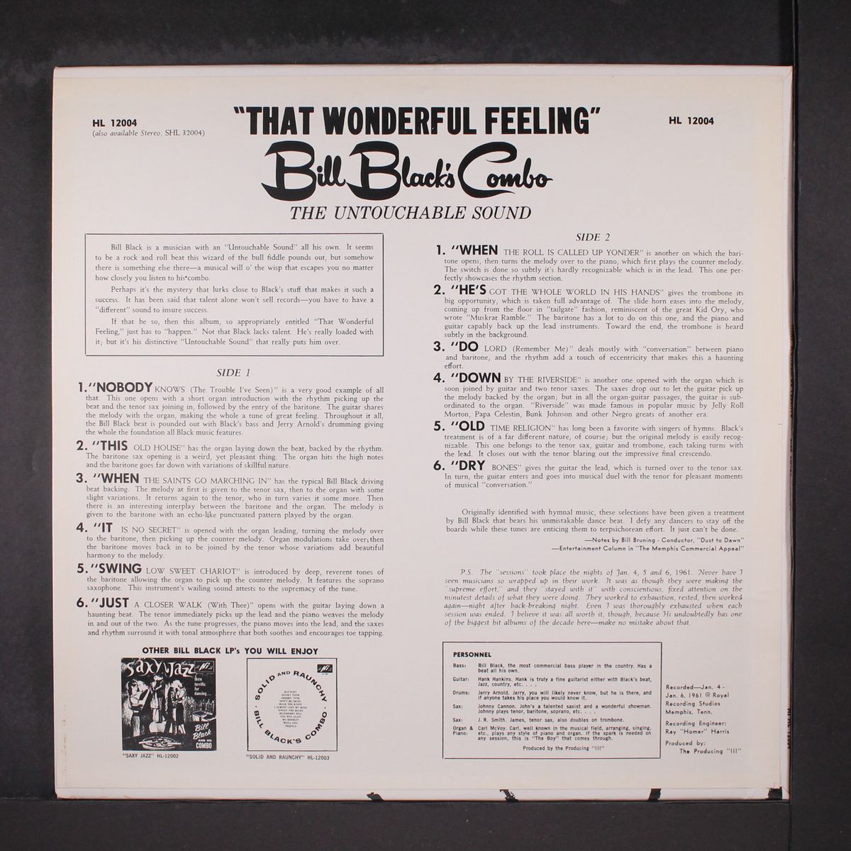 that wonderful feeling by BILL BLACK'S COMBO