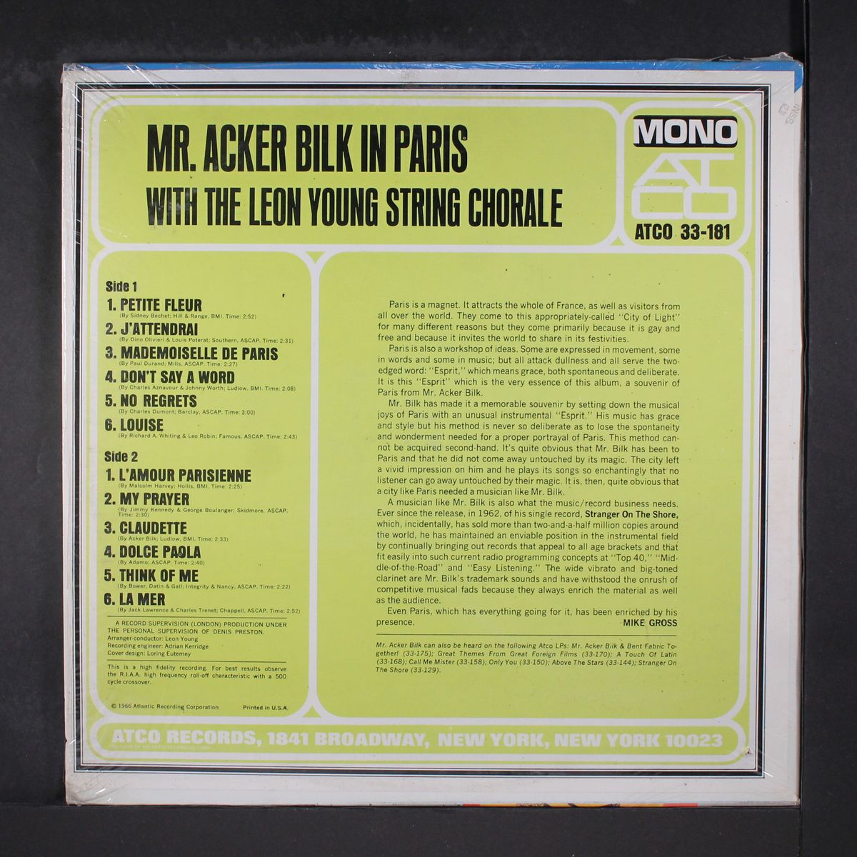 in paris by ACKER BILK