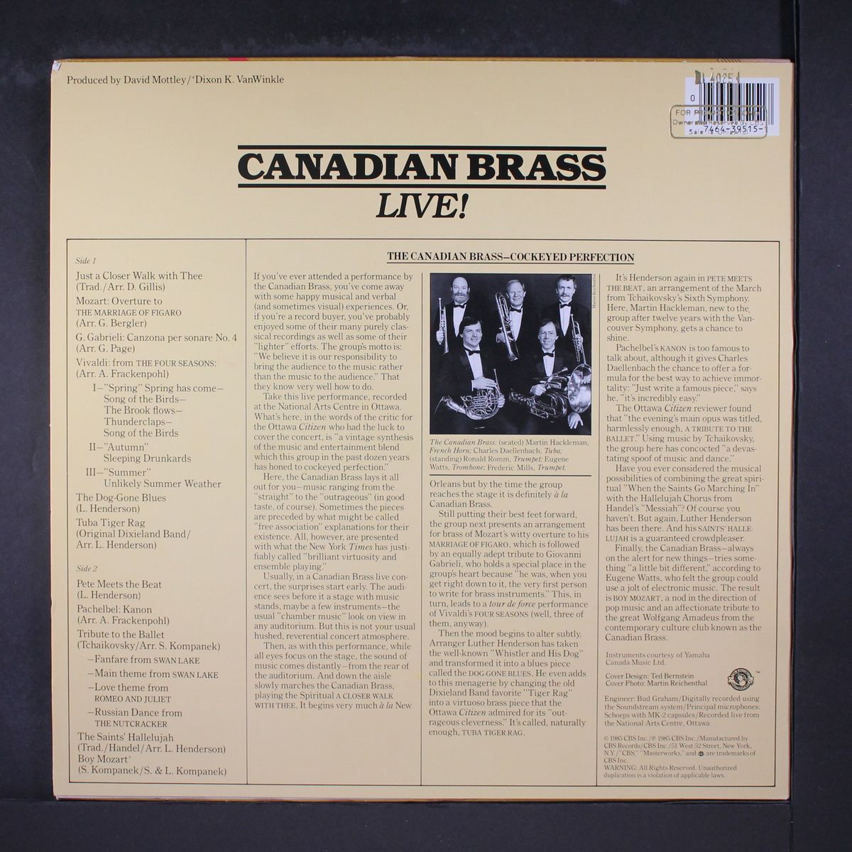 live! by CANADIAN BRASS