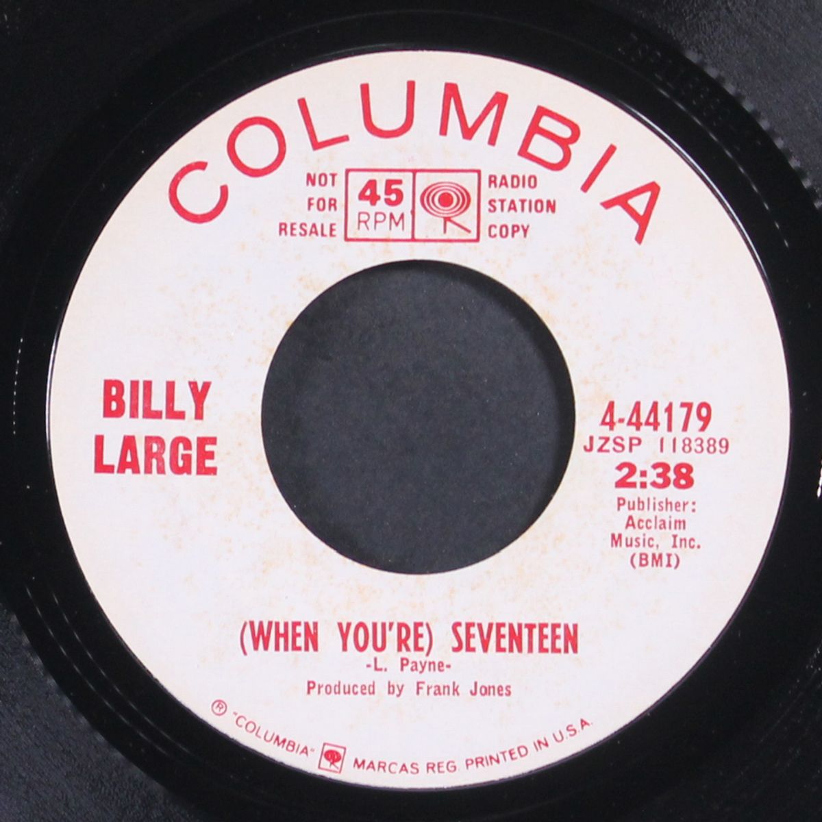little things / when you're 17 by BILLY LARGE
