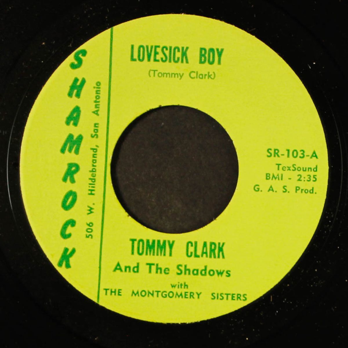 syrian lullaby / lovesick boy by TOMMY CLARK & SHADOWS