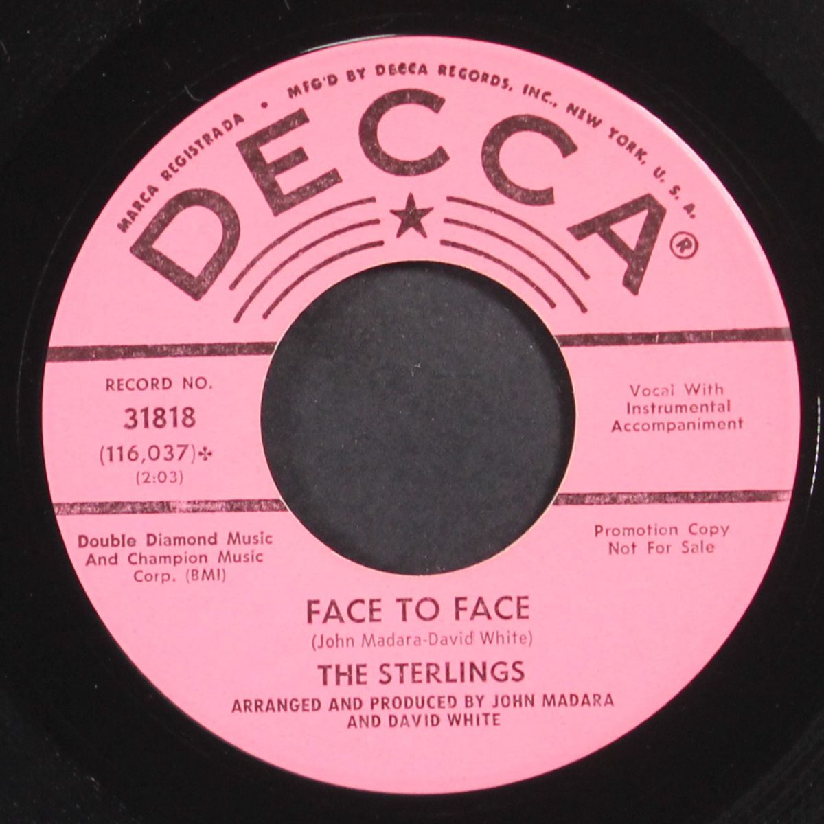 face to face / i know that you know, baby by STERLINGS