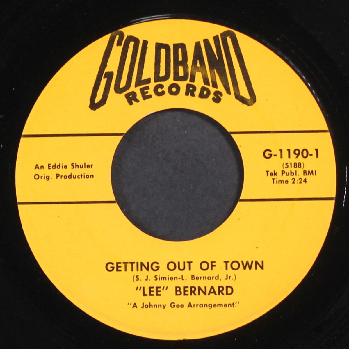 getting out of town / don't drive me deeper by LEE BERNARD