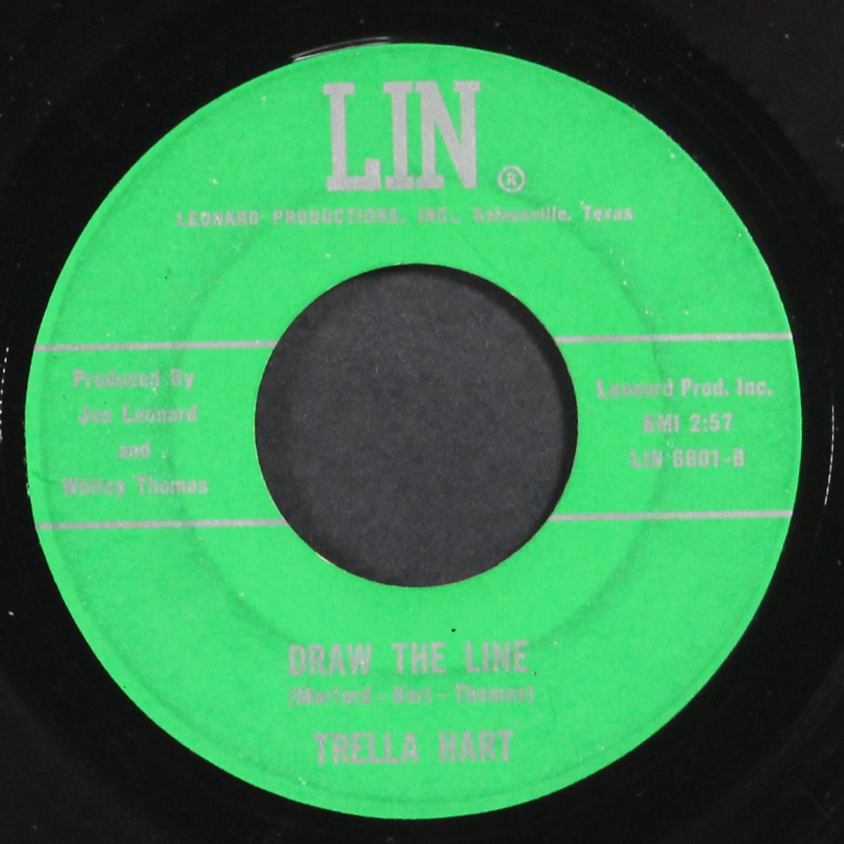 draw the line / going home all alone by TRELLA HART