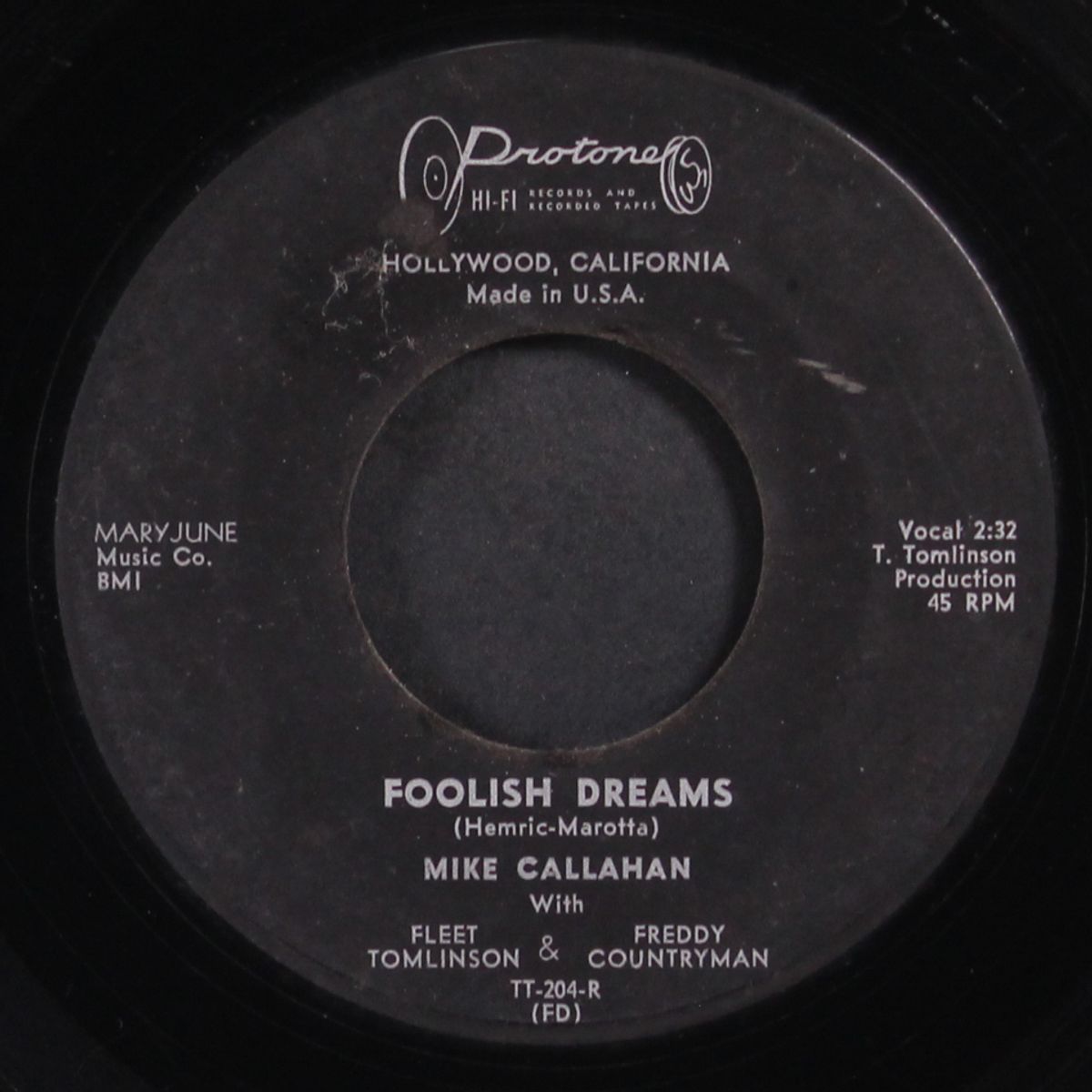 i can't help it / foolish dreams by MIKE CALLAHAN