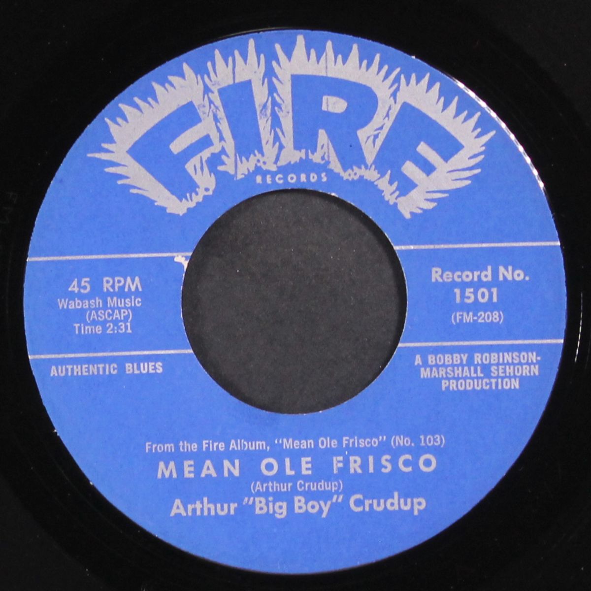 mean ole frisco / rock me, mama by ARTHUR 'BIG BOY' CRUDUP