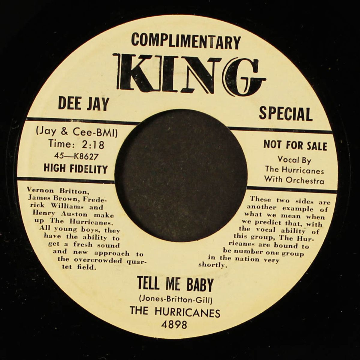 raining in my heart / tell me baby by HURRICANES