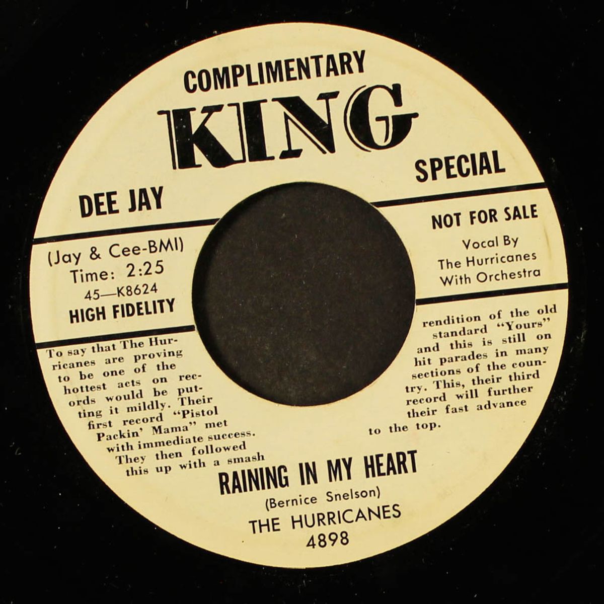 raining in my heart / tell me baby by HURRICANES