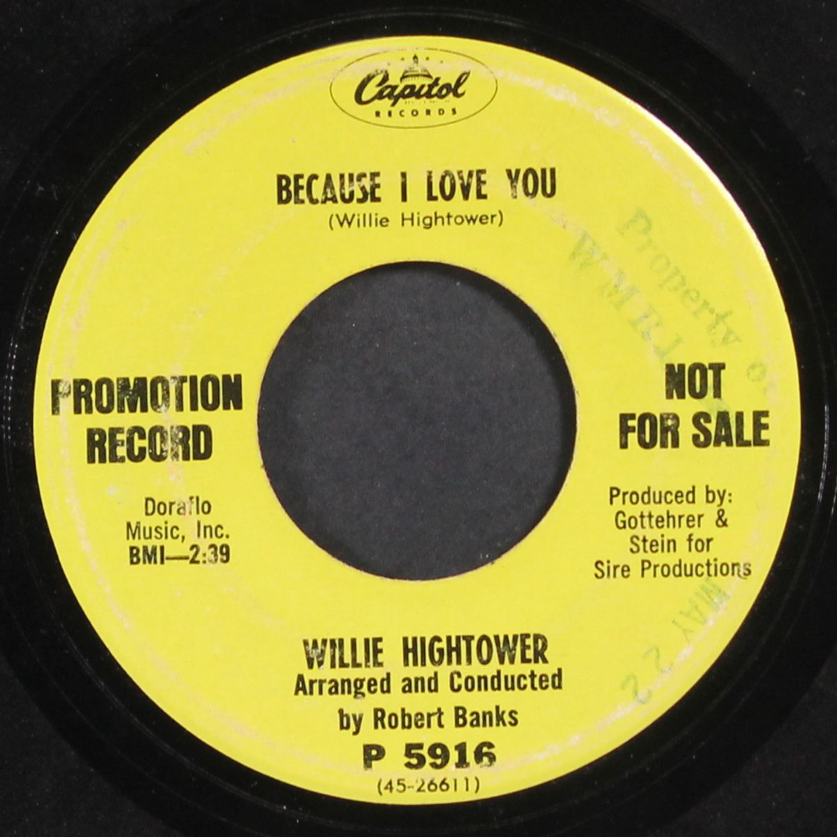 because i love you / for sentimental reasons by WILLIE HIGHTOWER