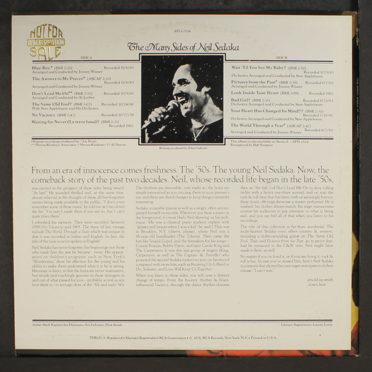 the many sides of neil sedaka by NEIL SEDAKA