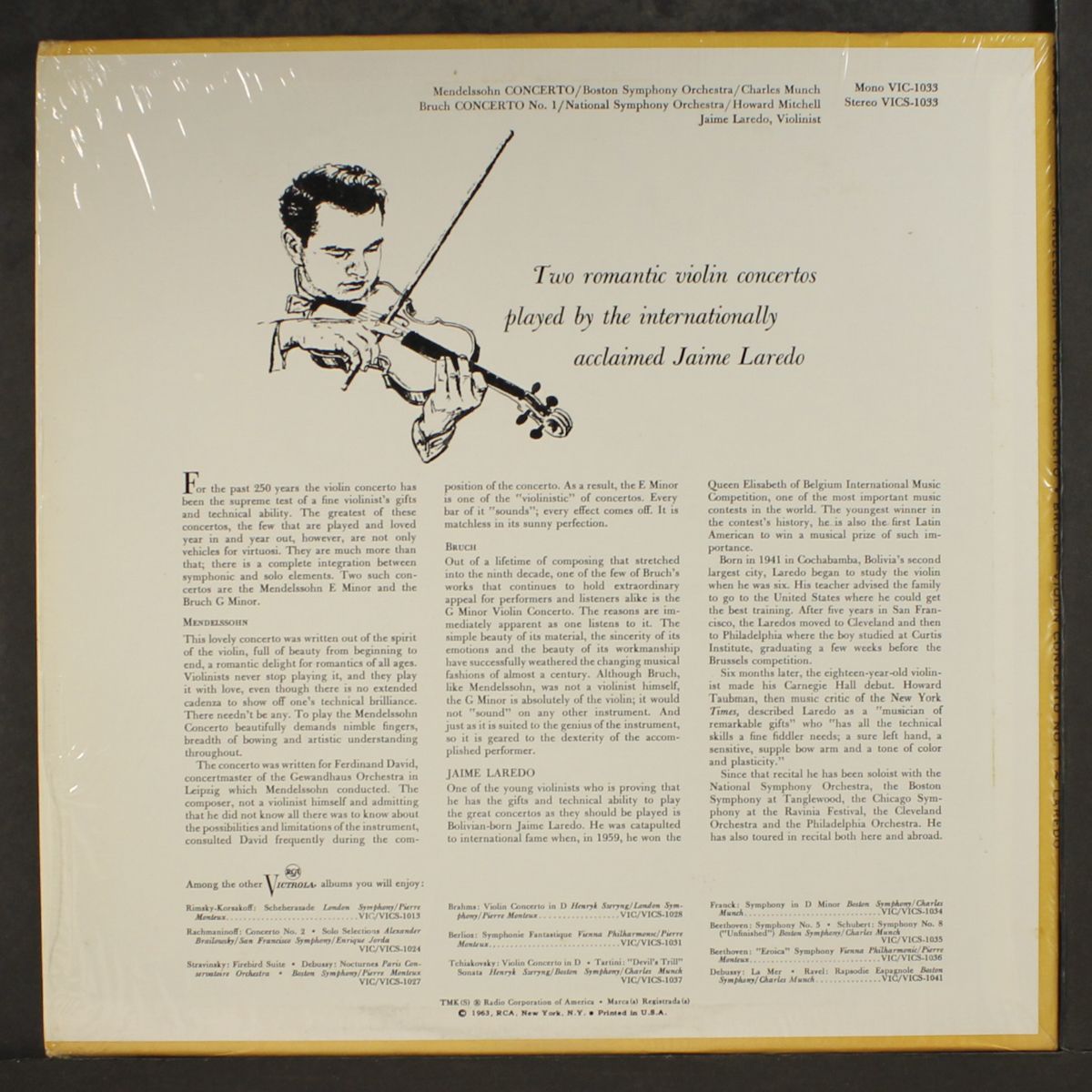 mendelssohn: violin concerto / bruch: violin concerto no. 1 by JAIME LAREDO
