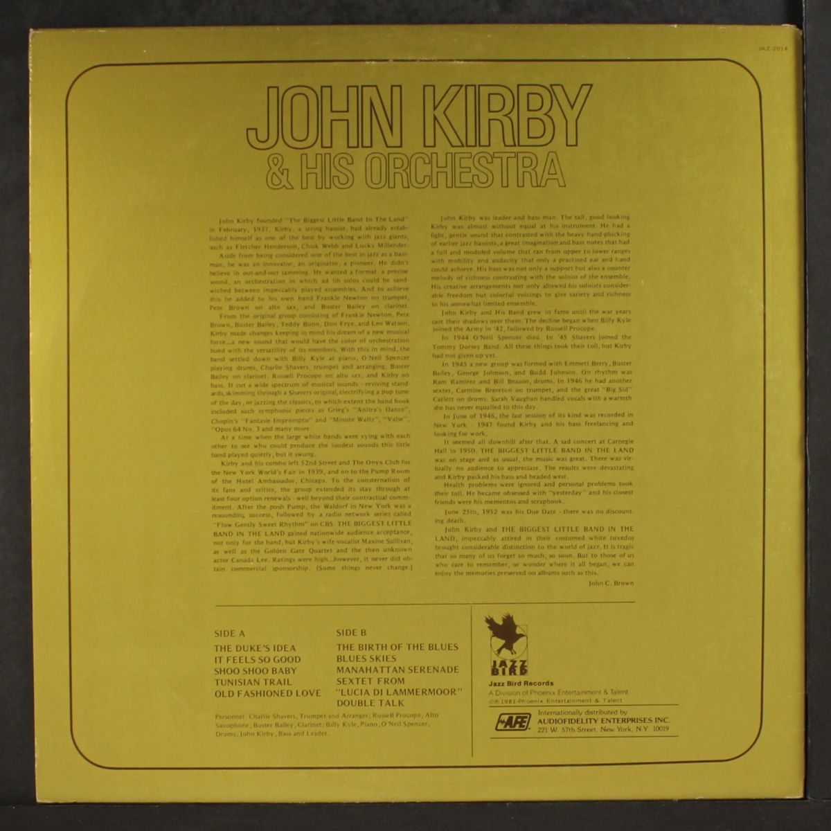 the biggest little band in the world by JOHN KIRBY