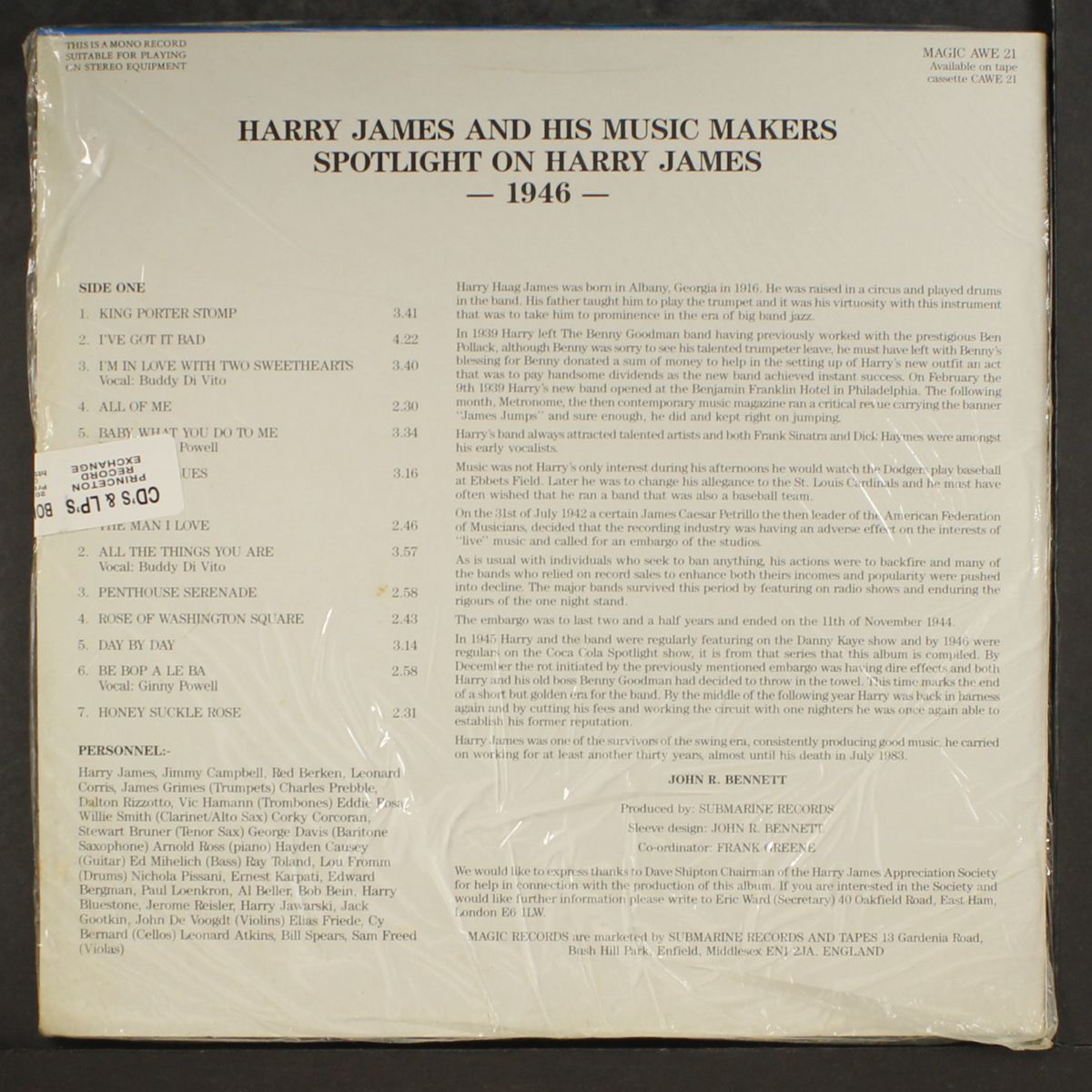 spotlight on by HARRY JAMES