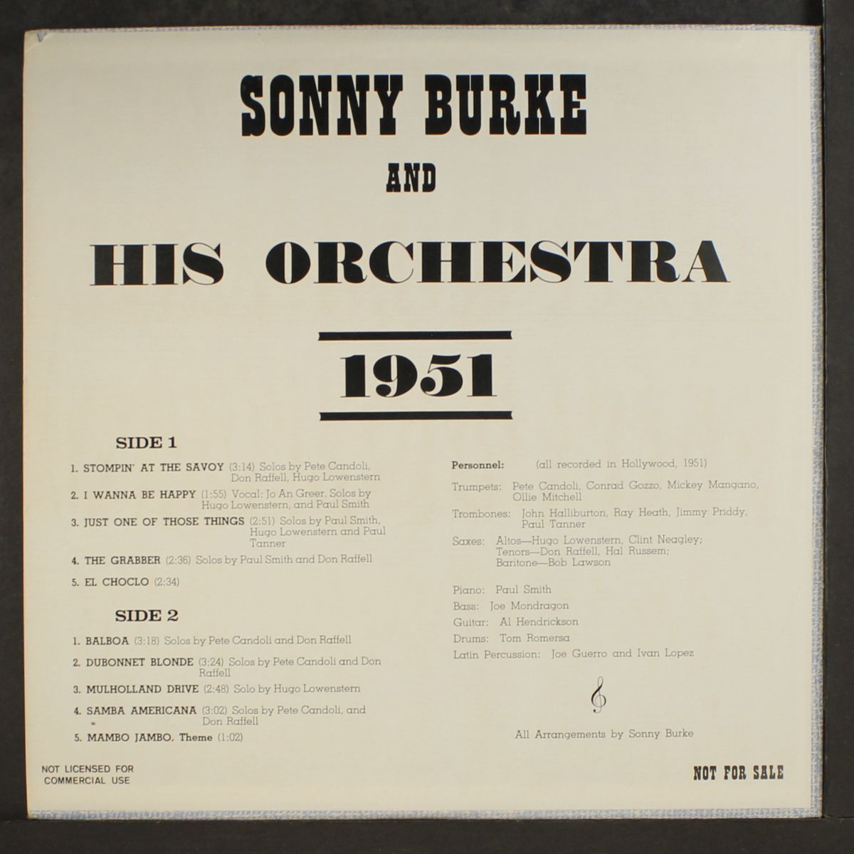 1951 by SONNY BURKE