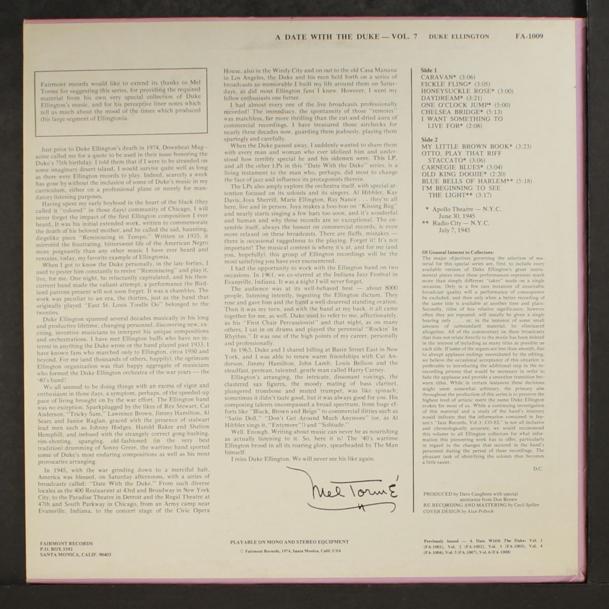 a date with the duke, vol. 7 by DUKE ELLINGTON