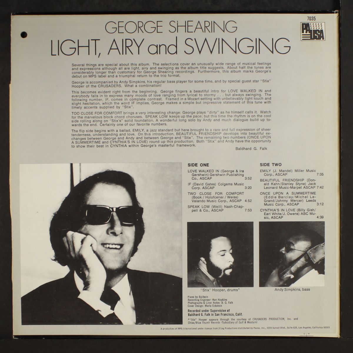 light, airy & swinging by GEORGE SHEARING