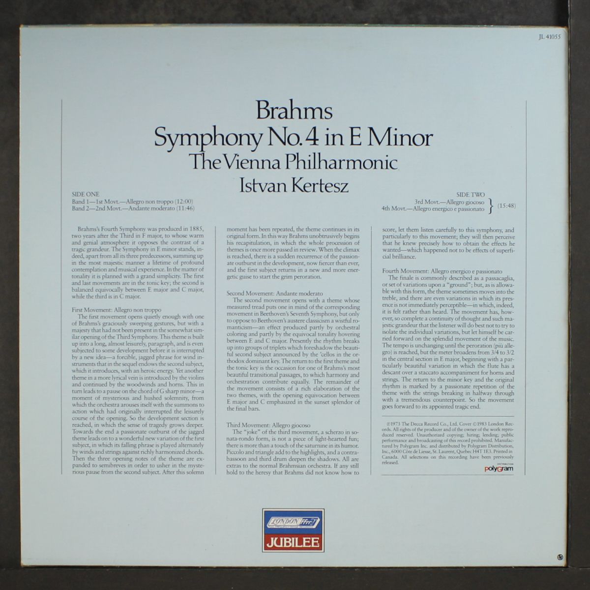 brahms: symphony no. 4 by ISTVAN KERTESZ