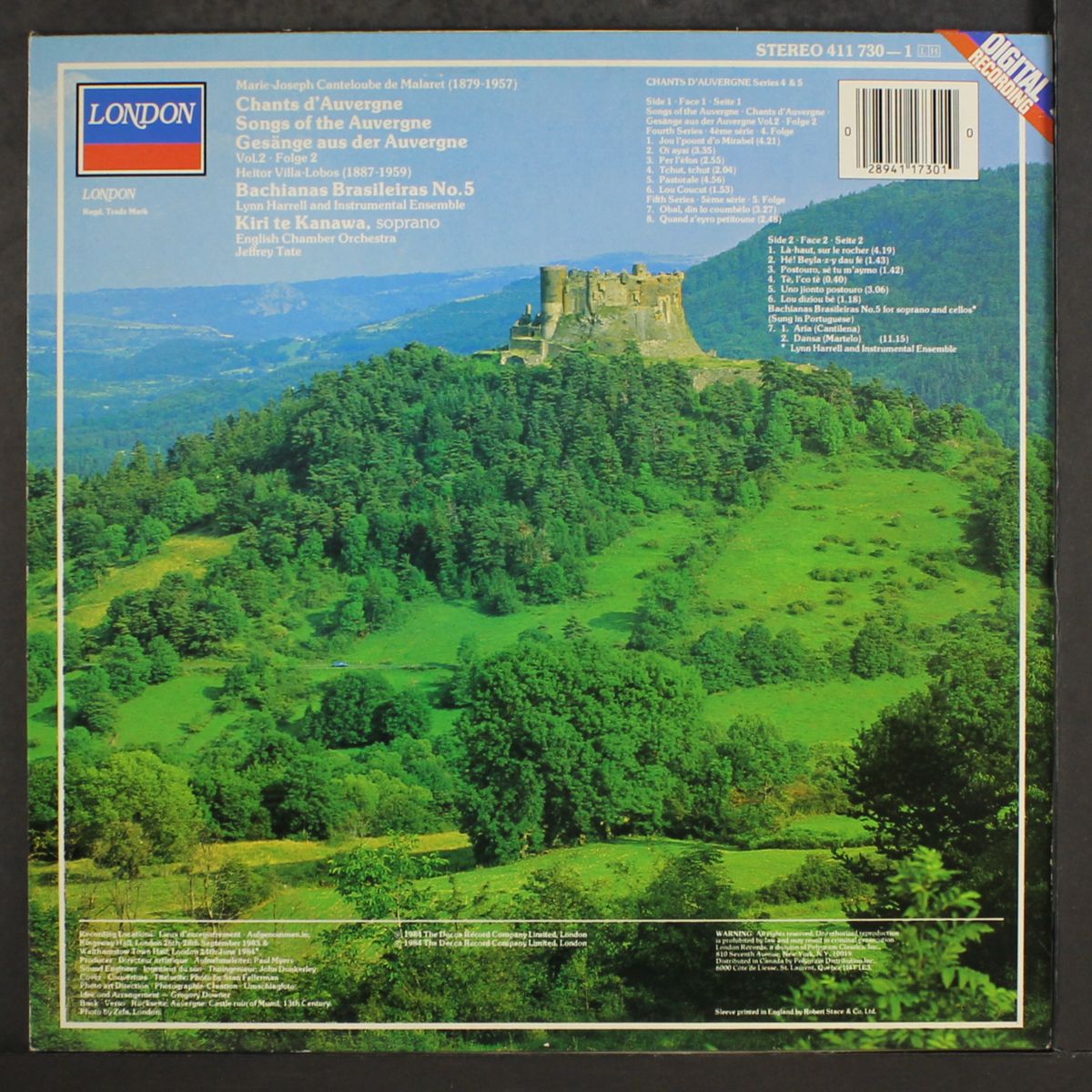 canteloube: chants d'auvergne / villa-lobos: bachianas brasileiras no. by KIRI TE KANAWA
