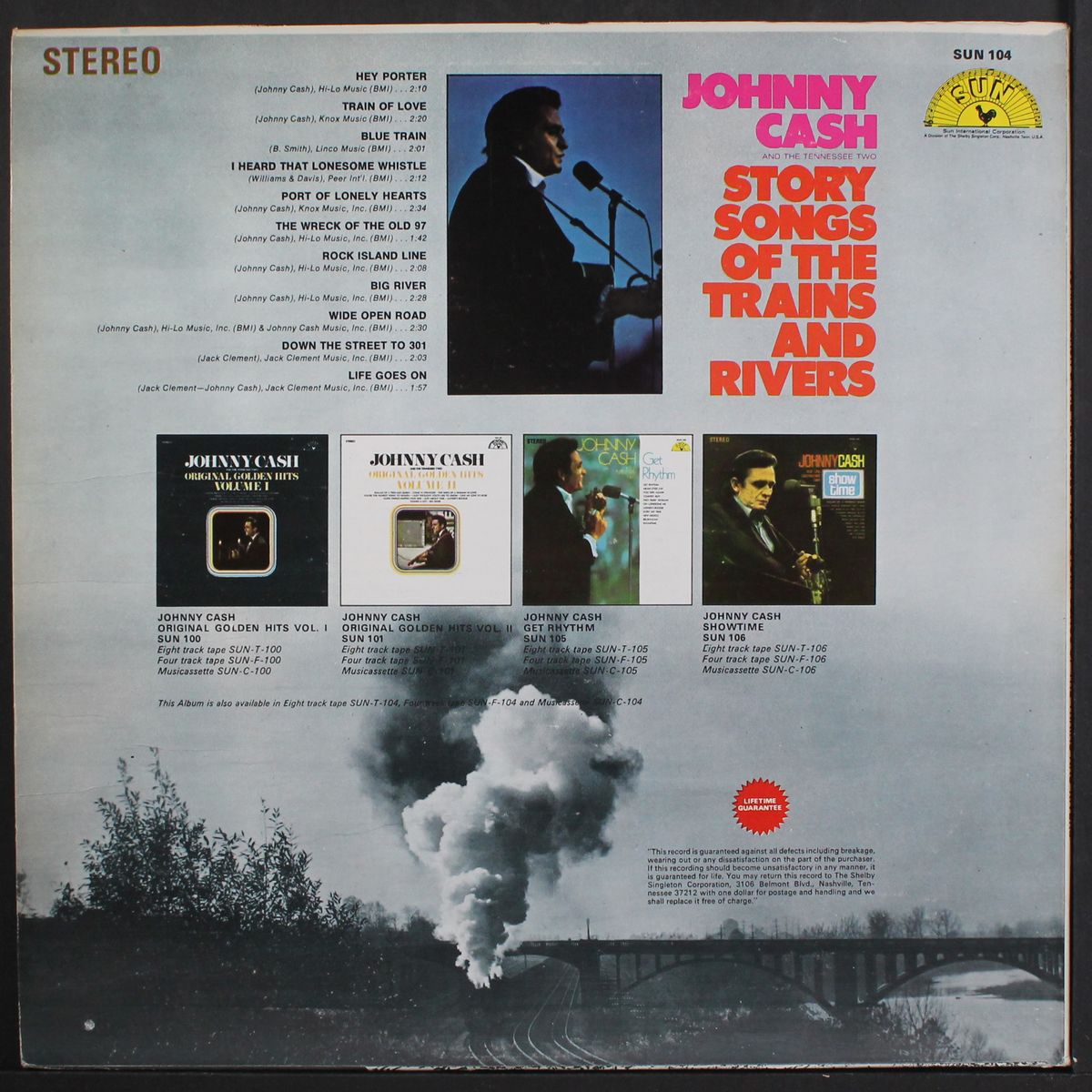 story songs of the trains and rivers by JOHNNY CASH