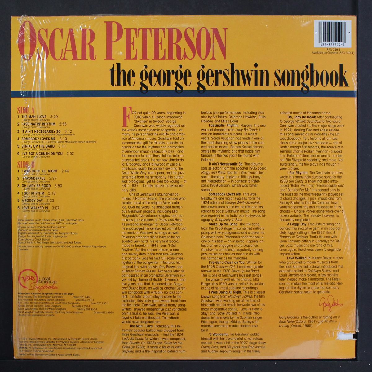 the george gershwin song book by OSCAR PETERSON