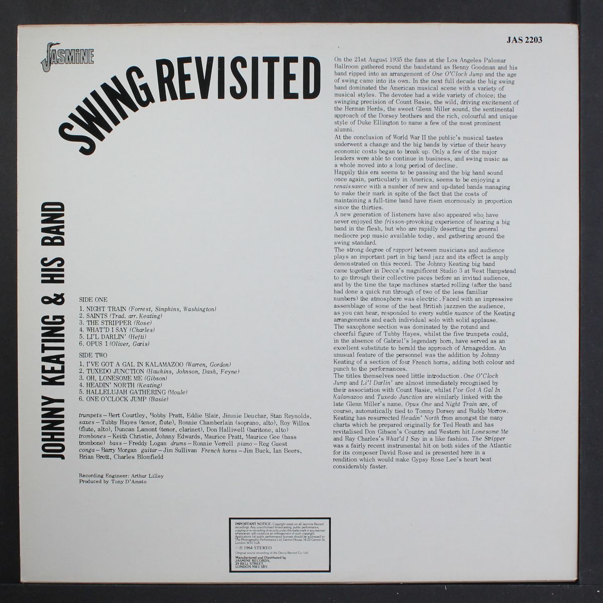 swing revisited by JOHNNY KEATING