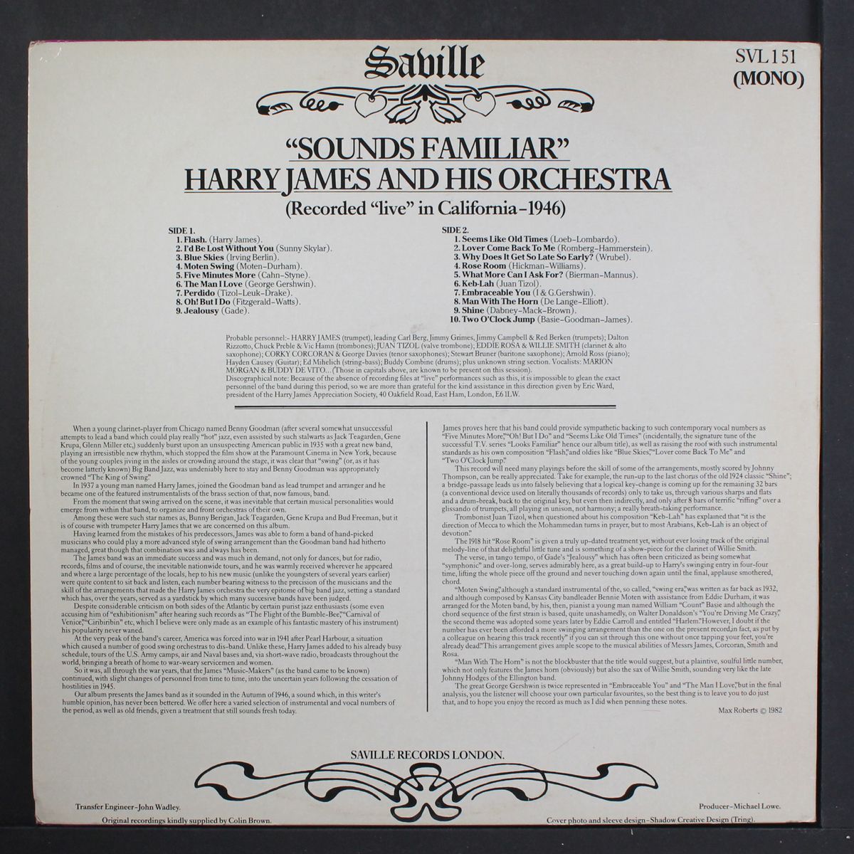 sounds familiar by HARRY JAMES