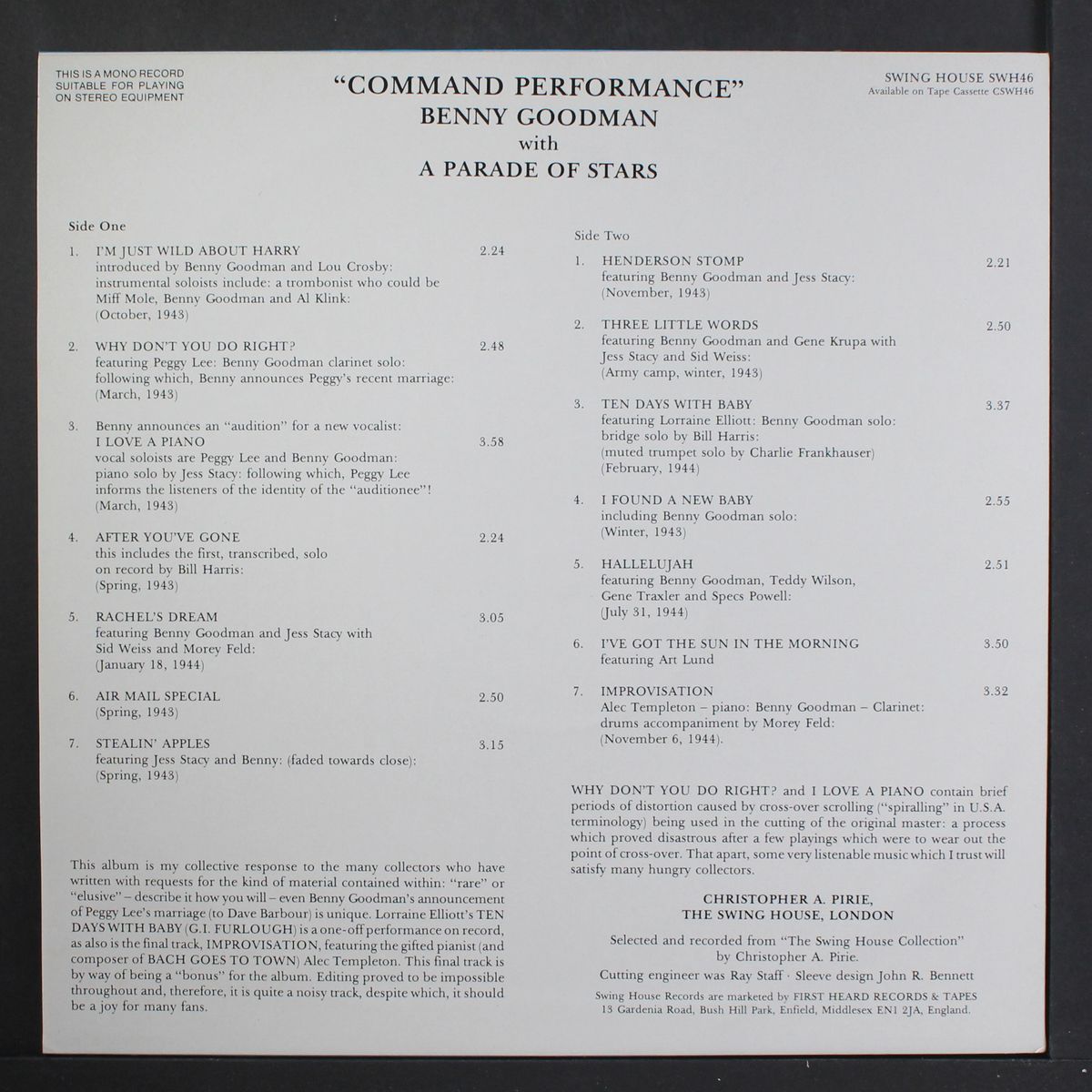 command performance by BENNY GOODMAN
