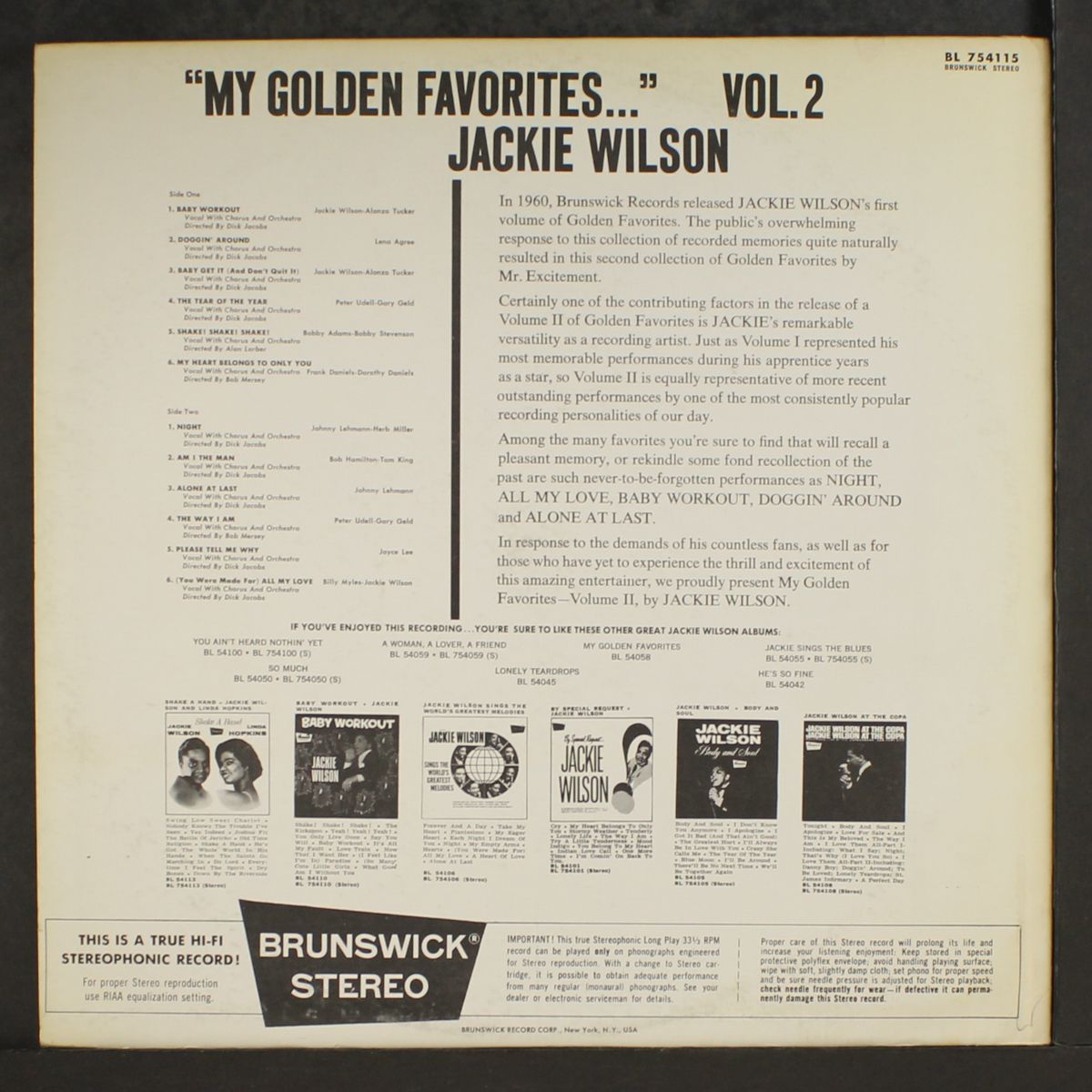 my golden favorites, vol. 2 by JACKIE WILSON