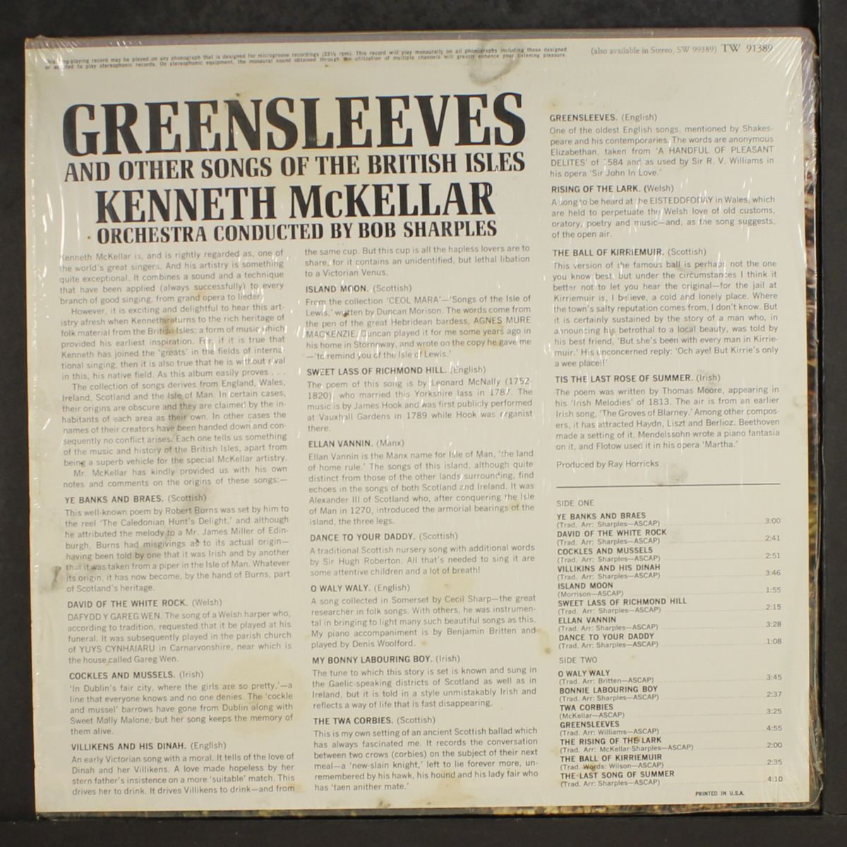 greensleeves and other songs of the british isles by KENNETH MCKELLAR