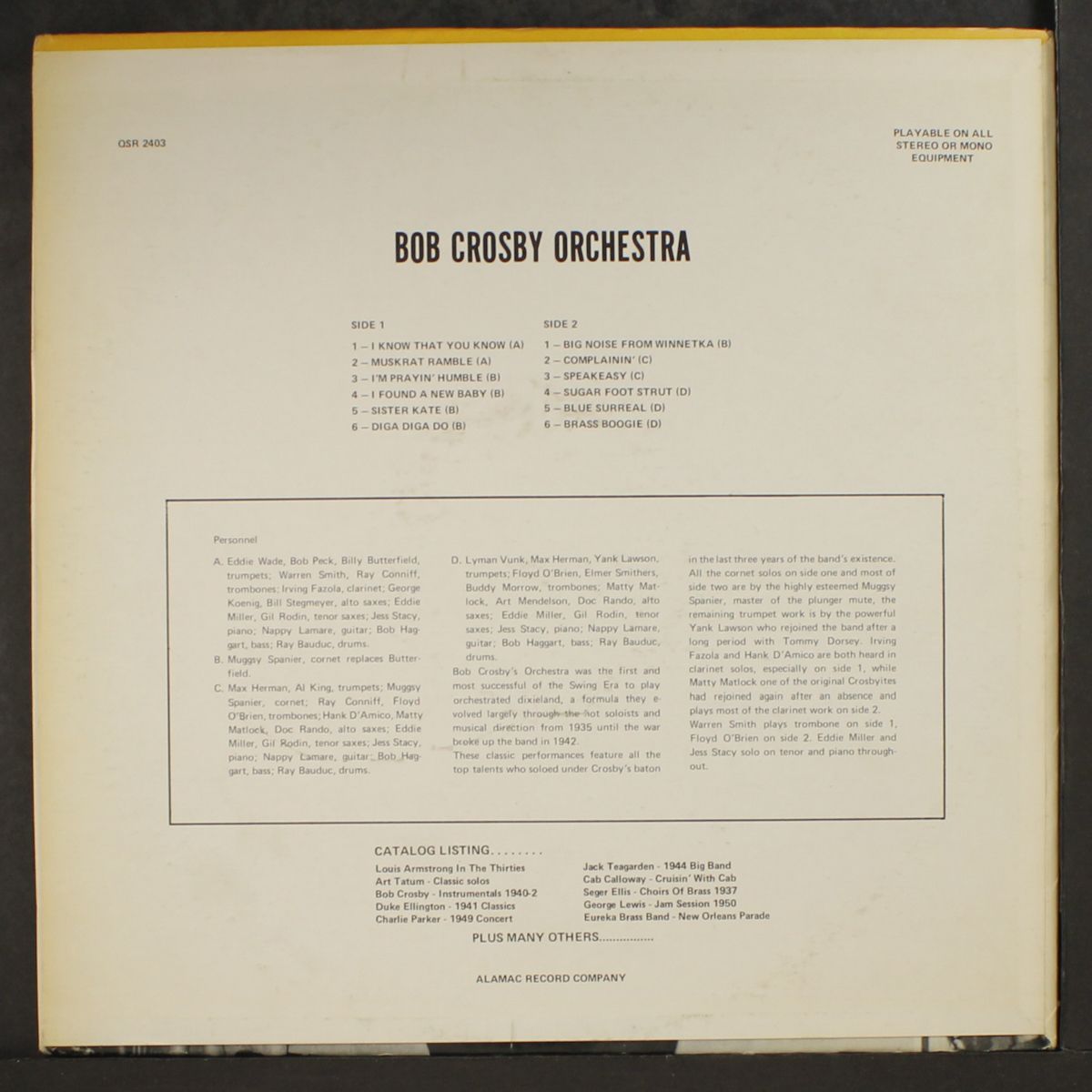 instrumentals 1940-42 by BOB CROSBY
