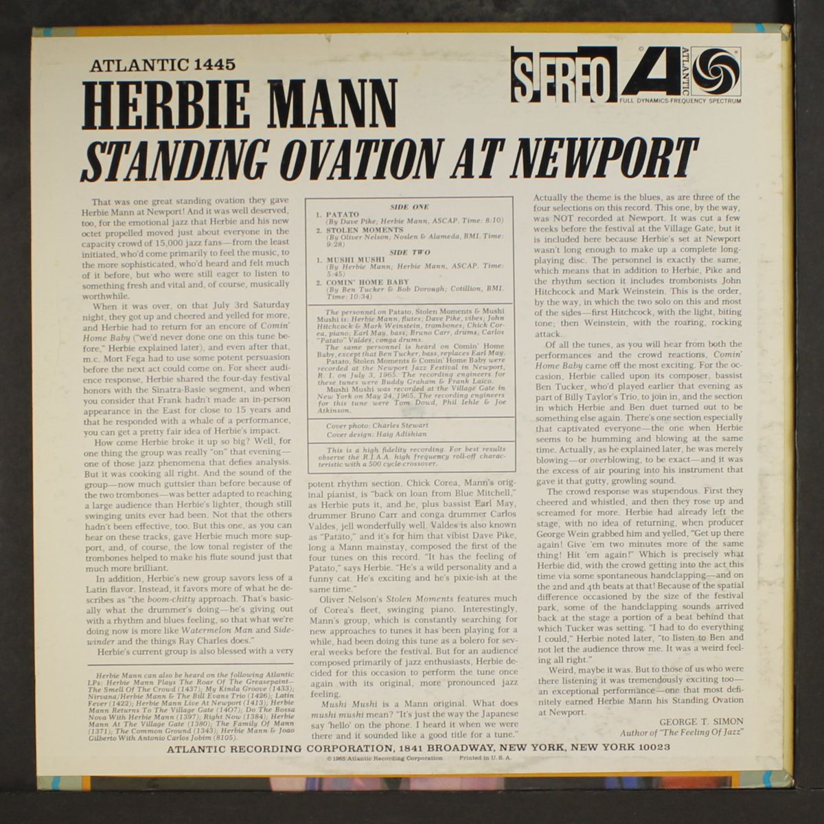 standing ovation at newport by HERBIE MANN