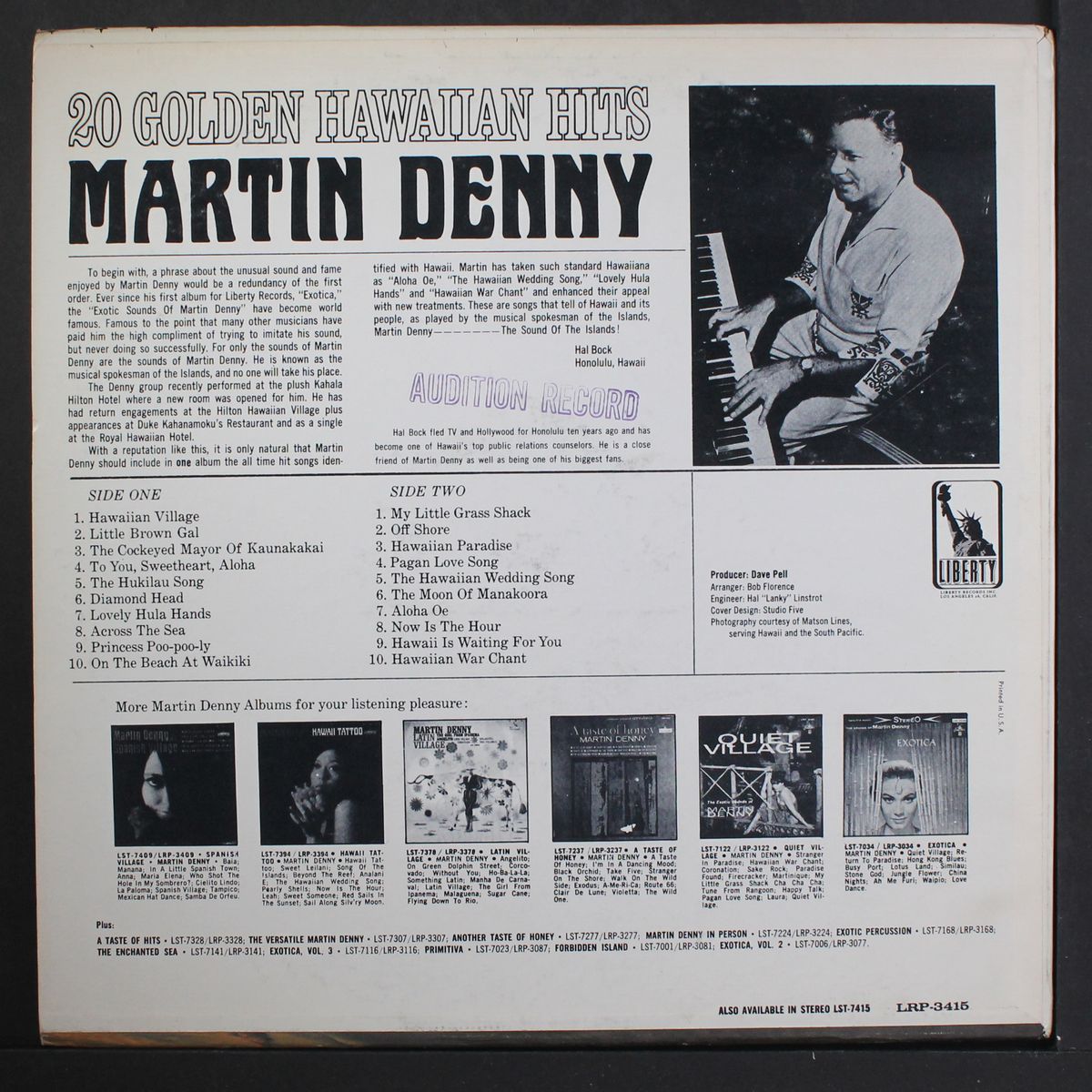 20 golden hawaiian hits by MARTIN DENNY