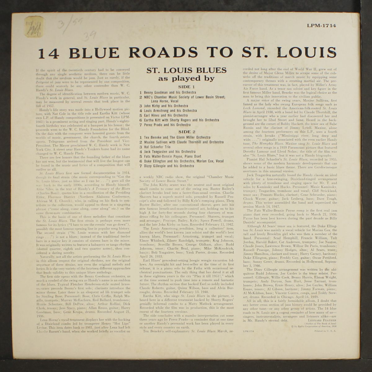 14 blue roads to st. louis by VARIOUS