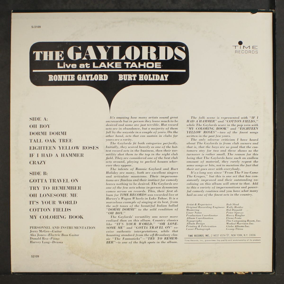 live at lake tahoe by GAYLORDS