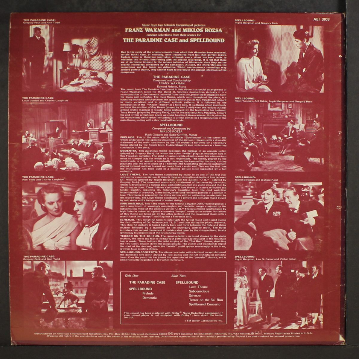 the paradine case / spellbound by SOUNDTRACK