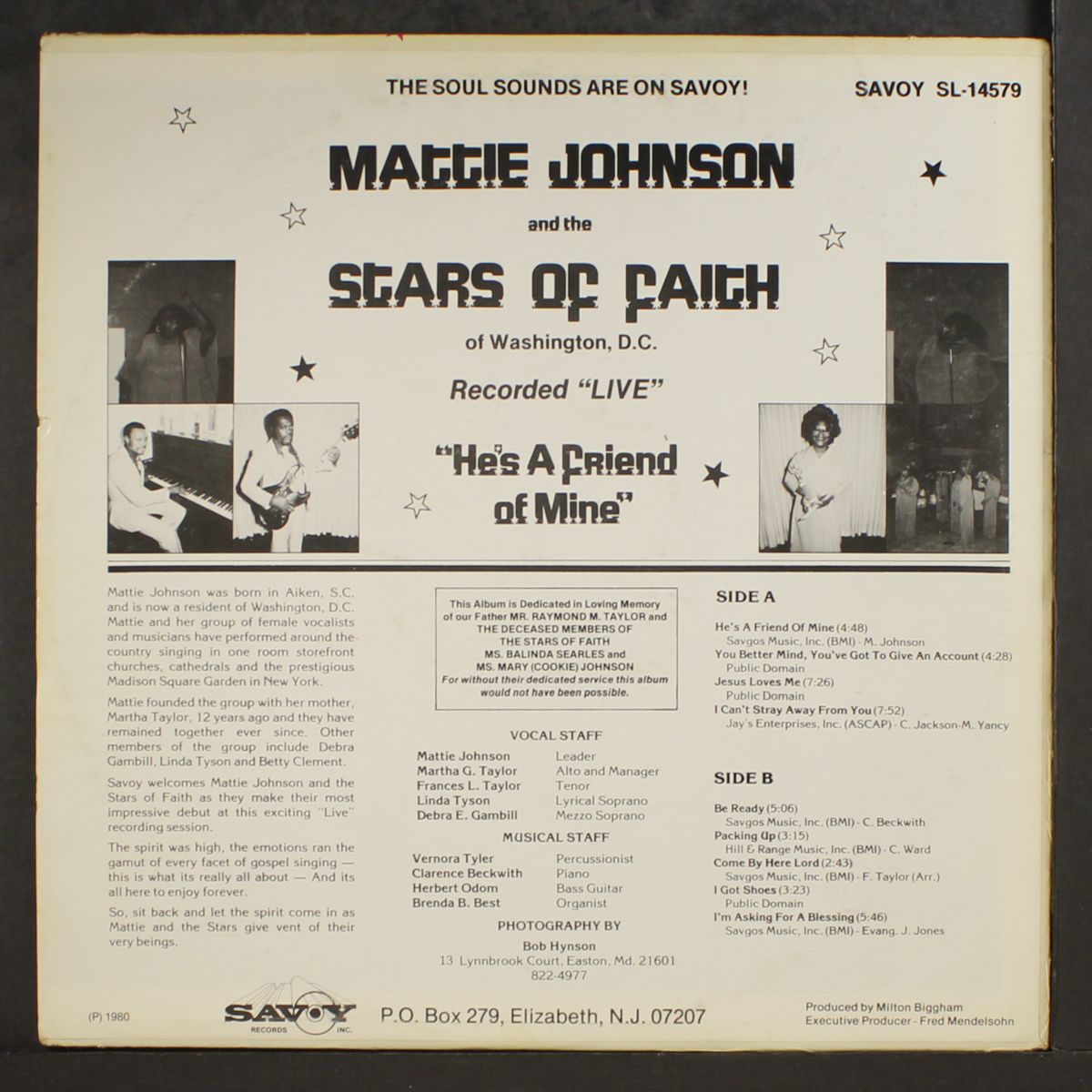 he's a friend of mine by MATTIE JOHNSON & STARS OF FAITH