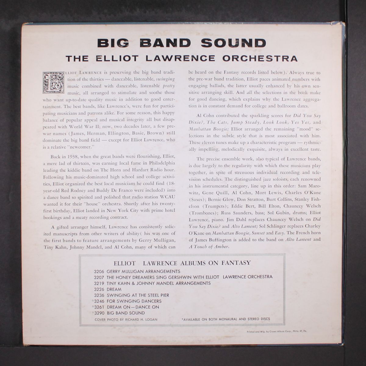 big band sound by ELLIOT LAWRENCE