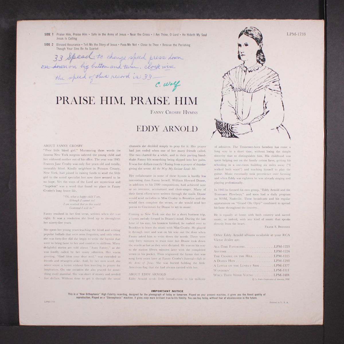 praise him, praise him by EDDY ARNOLD