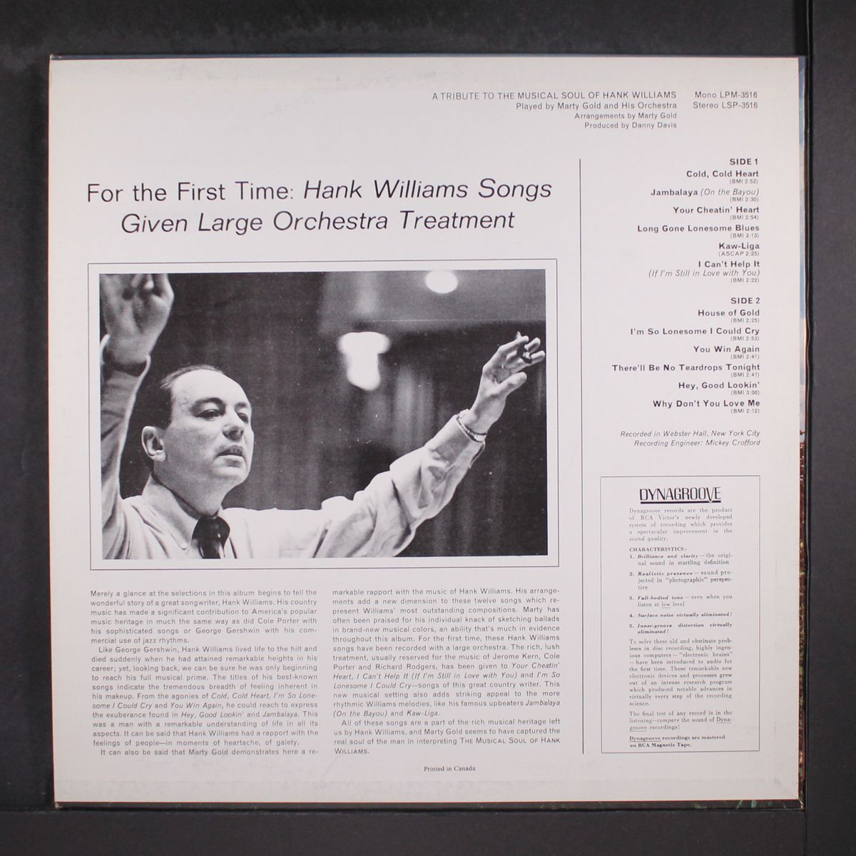 tribute to the musical soul of hank williams by MARTY GOLD
